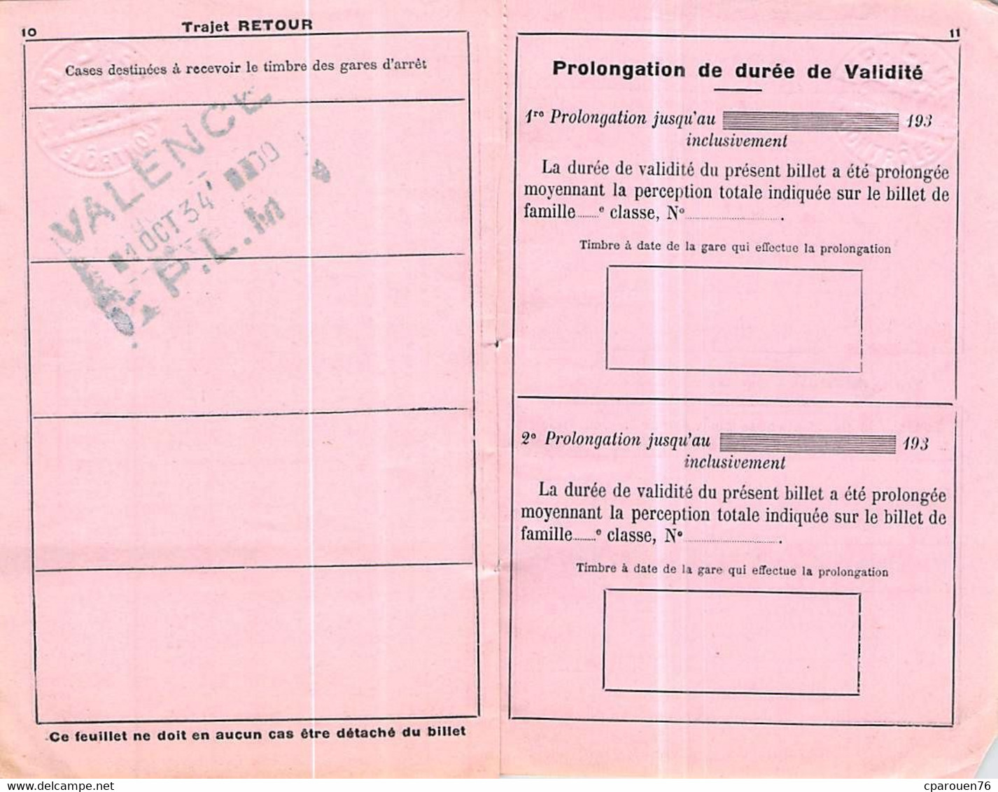 Itre De Transport Ticket INDIVIDUEL TRAIN  P L M Chemins De Fer  RETOUR PARIS PIERRELATTE - Europe
