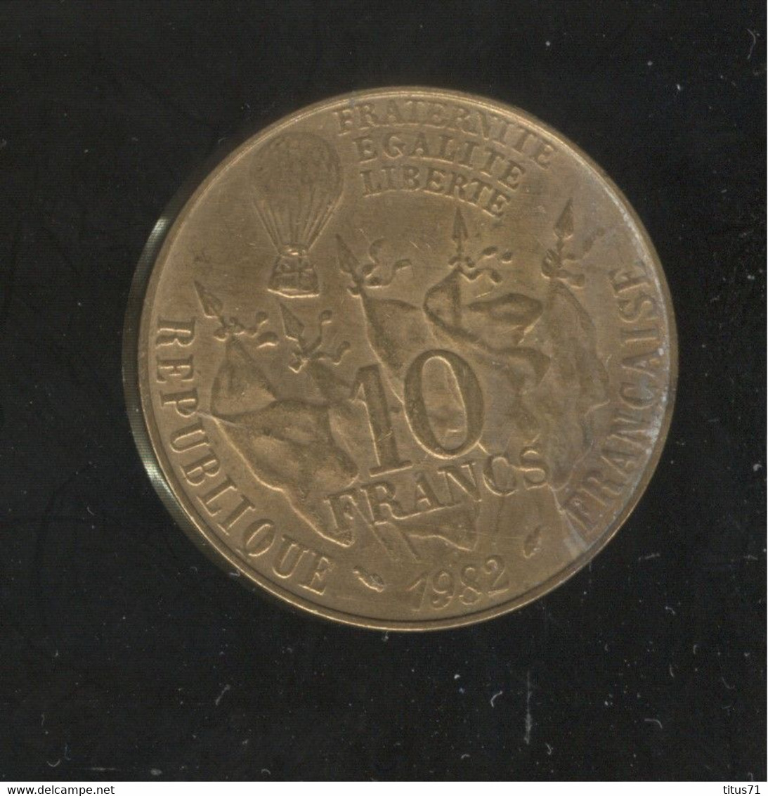 Fausse 10 Francs Gambetta 1982 - Verso Tourné De 110° - Exonumia - Abarten Und Kuriositäten