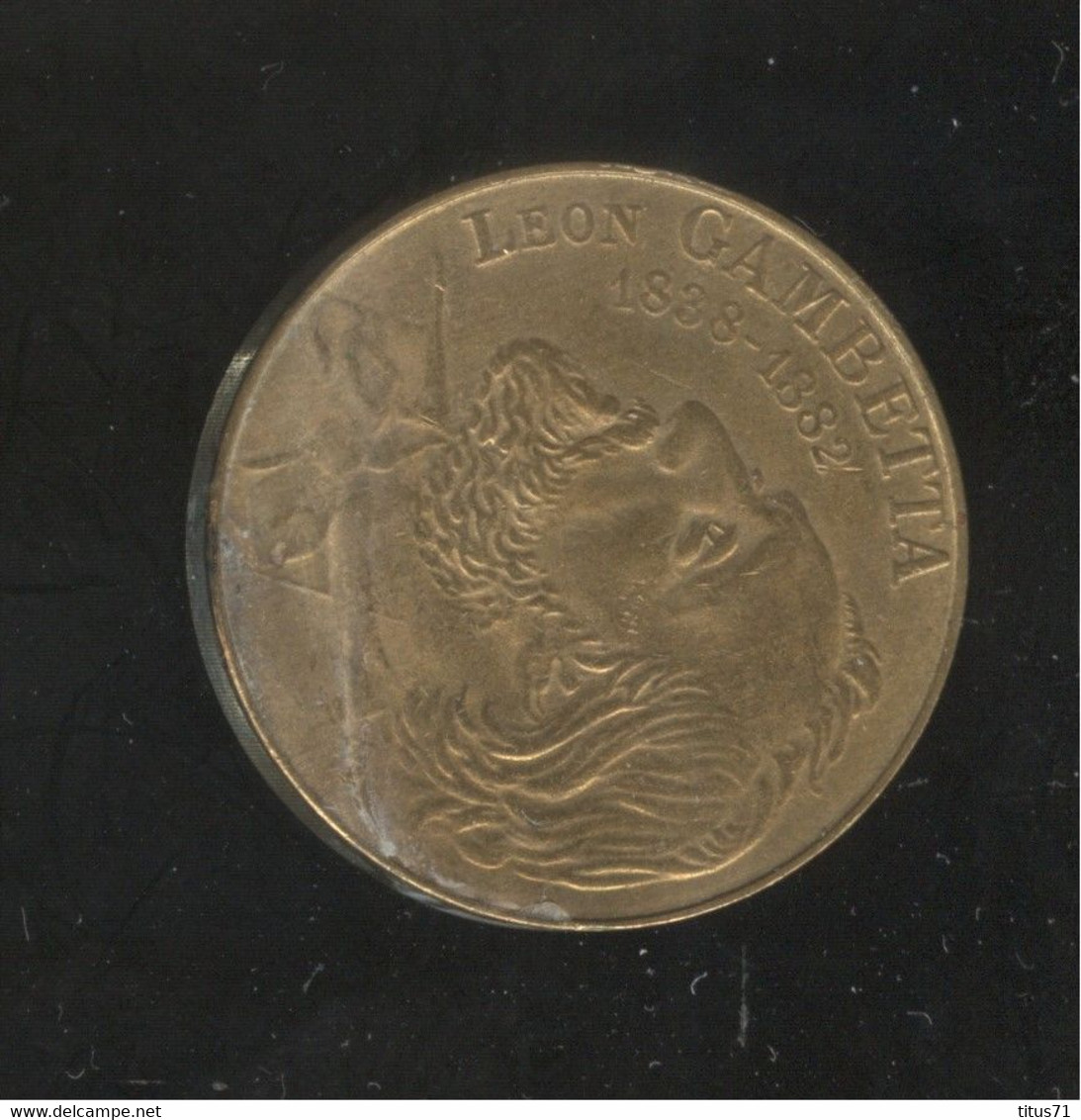 Fausse 10 Francs Gambetta 1982 - Verso Tourné De 110° - Exonumia - Varietà E Curiosità