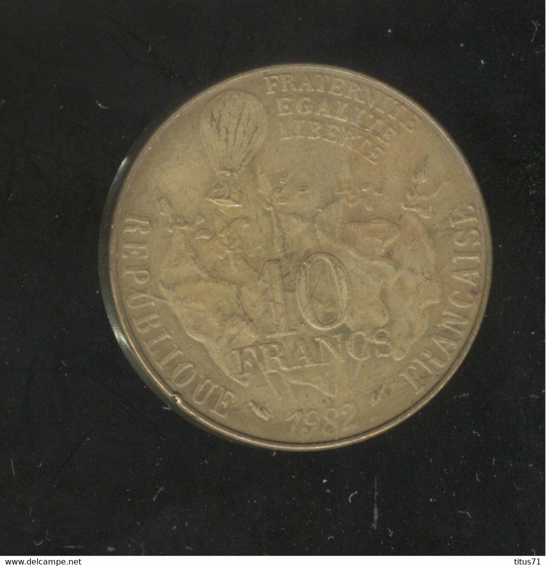 Fausse 10 Francs Gambetta 1982 - Verso Tourné De 145° - Exonumia - Abarten Und Kuriositäten