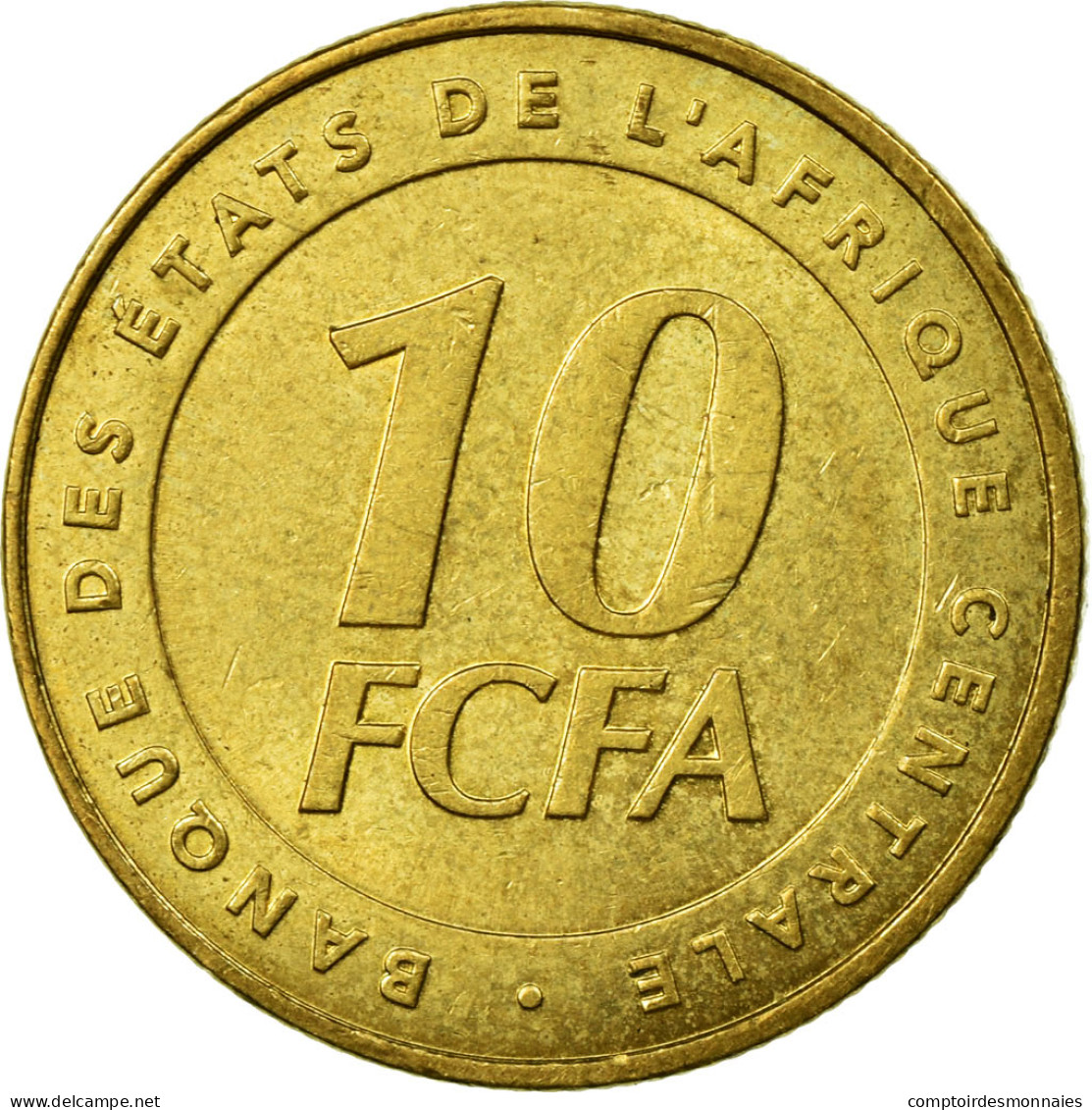 Monnaie, États De L'Afrique Centrale, 10 Francs, 2006, Paris, TTB, Laiton - Kameroen