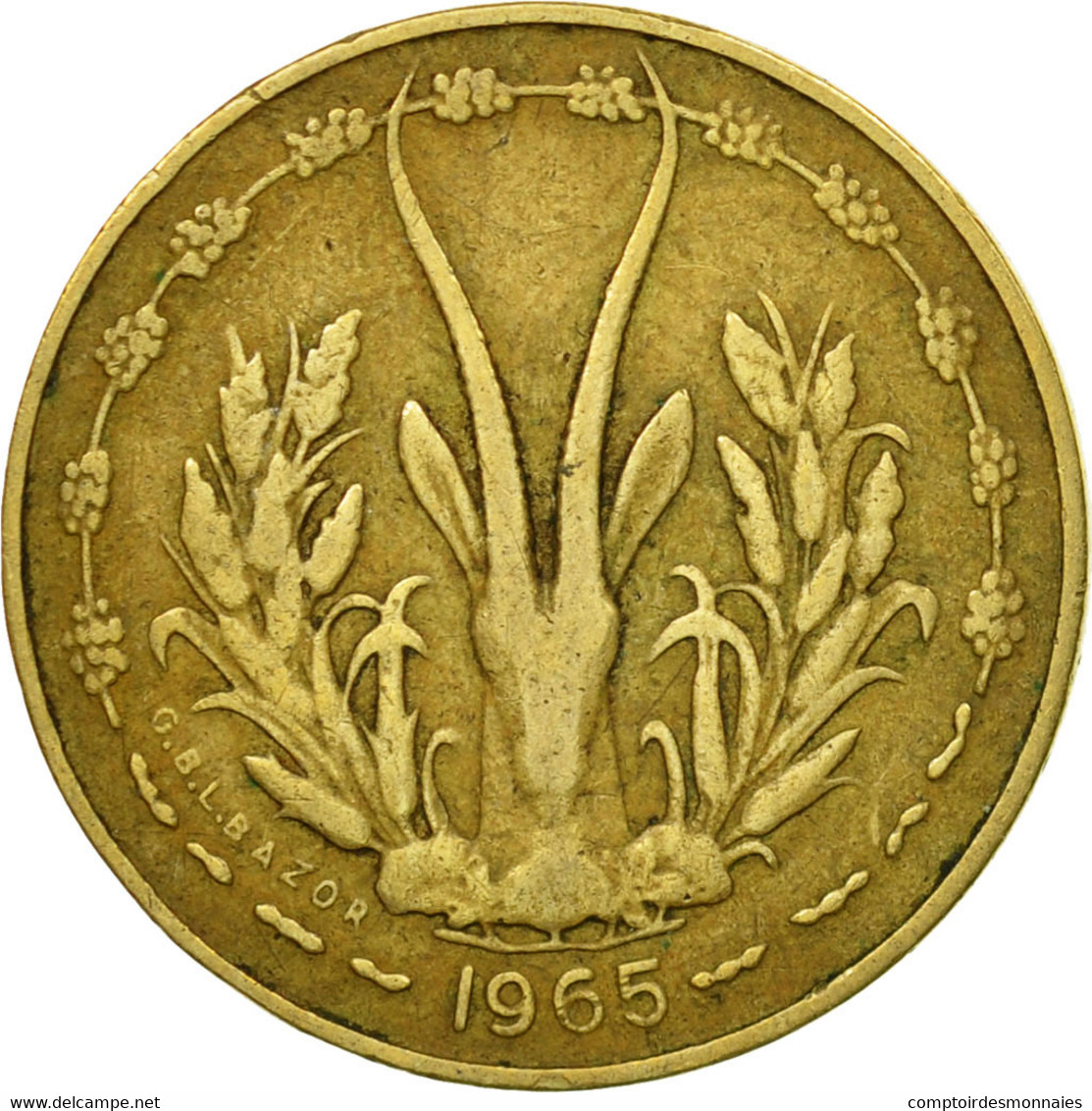 Monnaie, West African States, 5 Francs, 1965, Paris, TTB - Elfenbeinküste