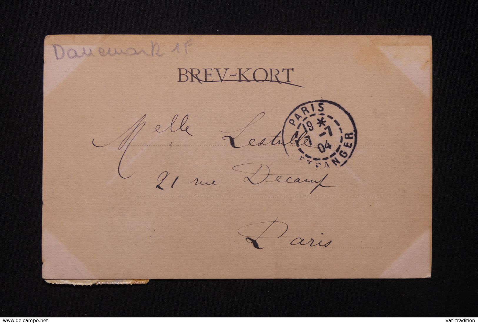 DANEMARK - Affranchissement De Copenhague Sur Carte Postale En 1904 Pour Paris - L 80844 - Cartas & Documentos