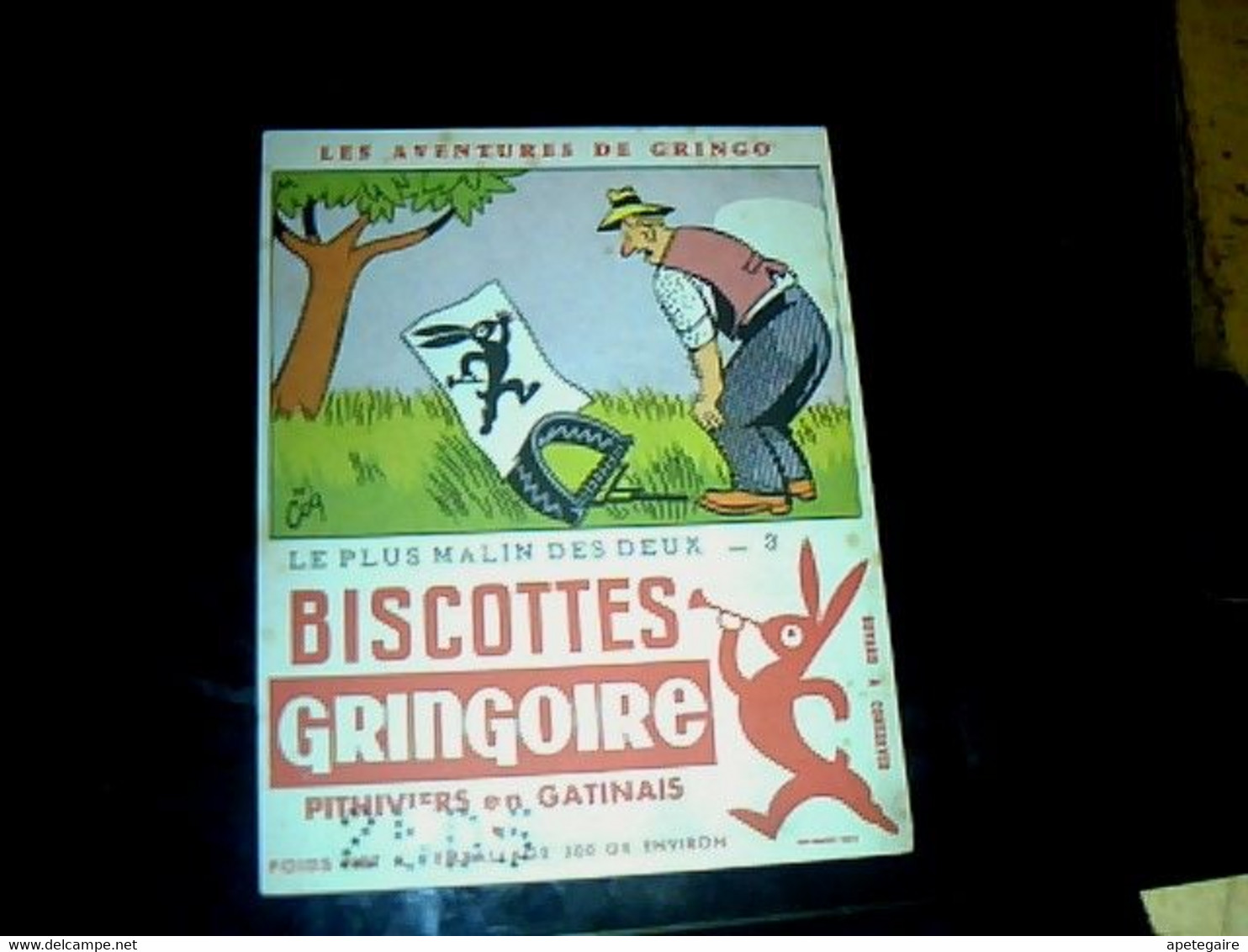 Vieux Papier Publicité  Buvard Biscottes Gringoire Les Aventures De Gringo " Le Plus Malin Des Deux " - G