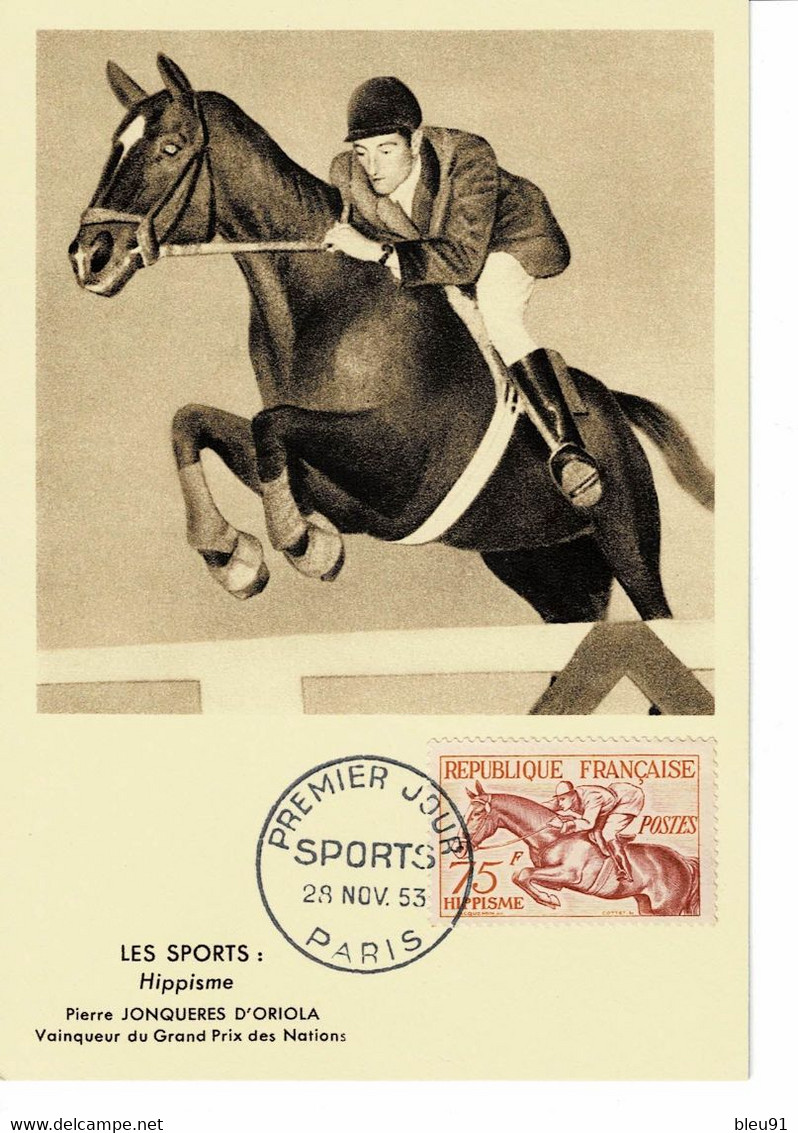 CM FRANCE  1953 SPORT / HIPPISME - 1950-1959