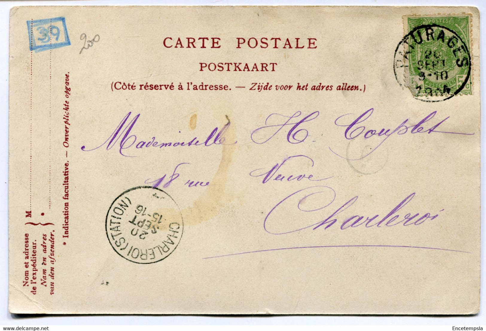 CPA - Carte Postale - Belgique - Pâturages - Cau Caillau - 1904  (DG15205) - Colfontaine