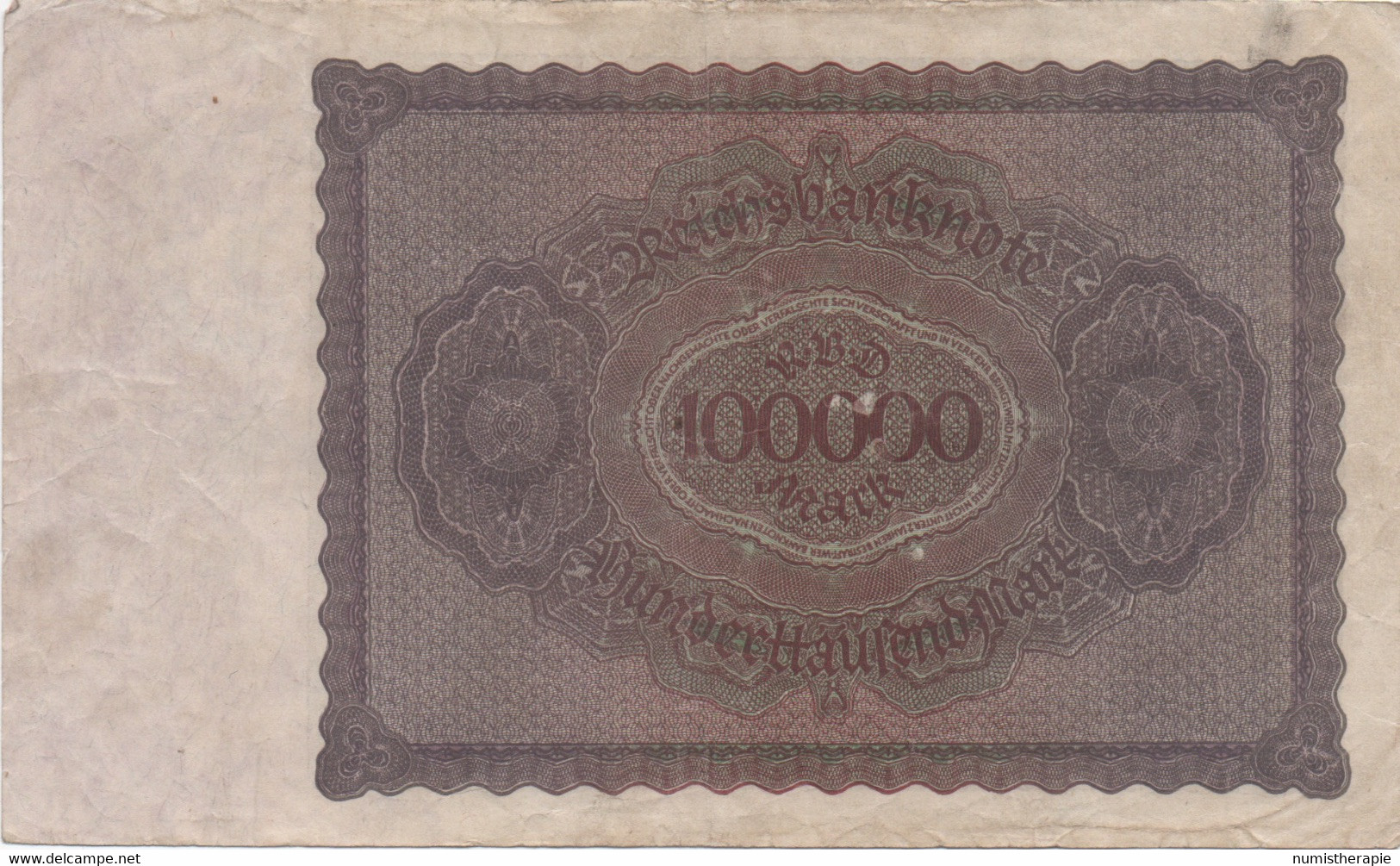 Reichsbanknote : 100000 Mark (Fev 1923) - 100000 Mark