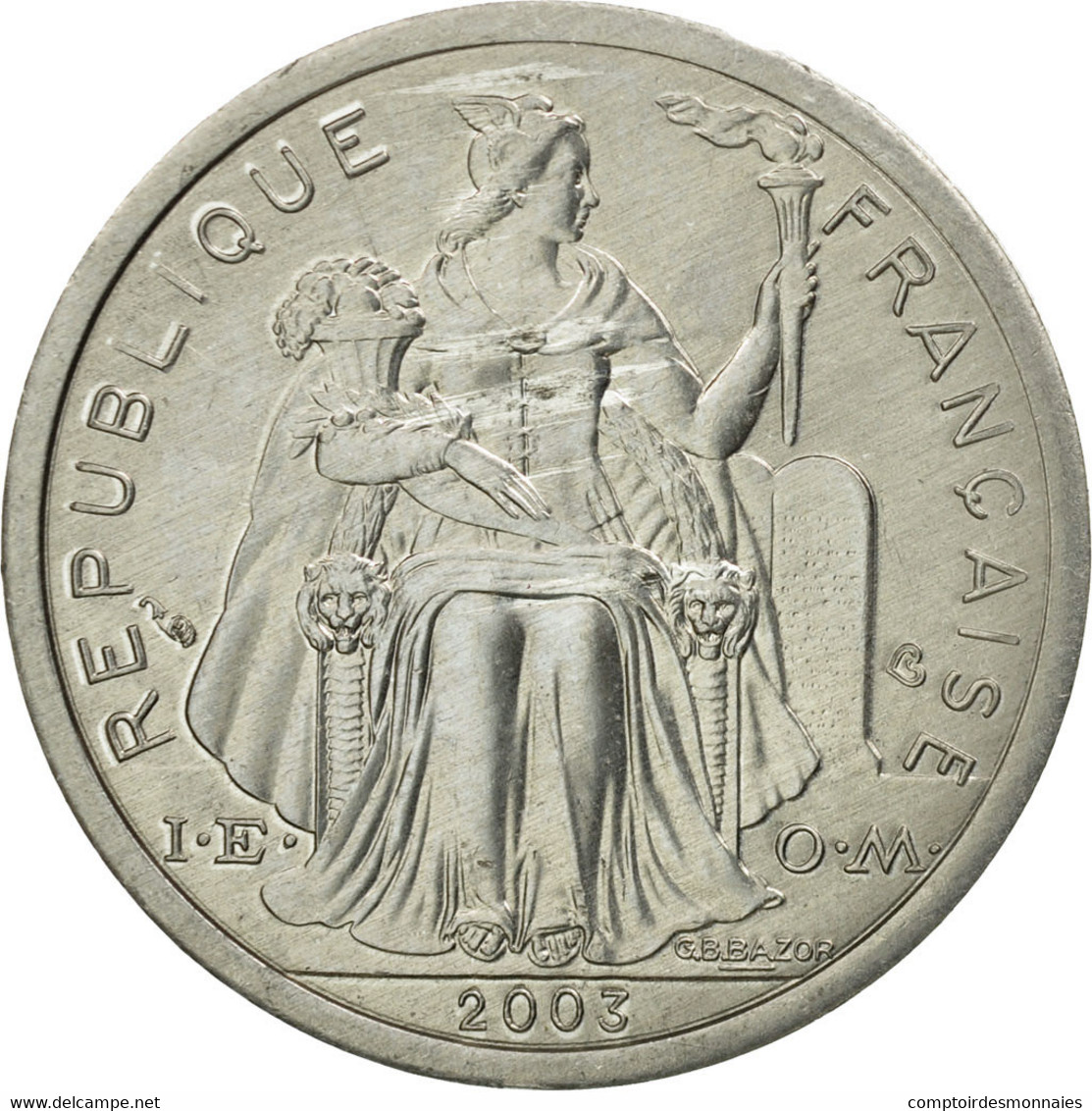 Monnaie, Nouvelle-Calédonie, 2 Francs, 2003, Paris, TTB+, Aluminium, KM:14 - Nouvelle-Calédonie