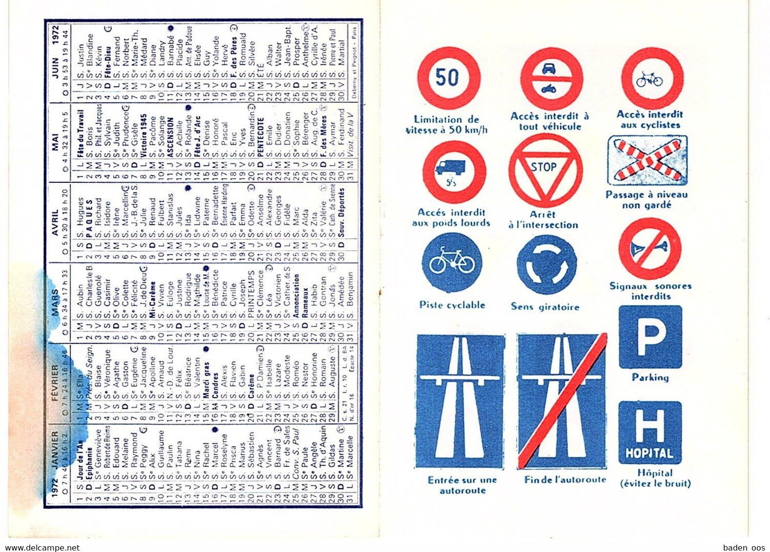 Calendrier Chatons  Pointe à Pitre 1972 - Grand Format : 1971-80