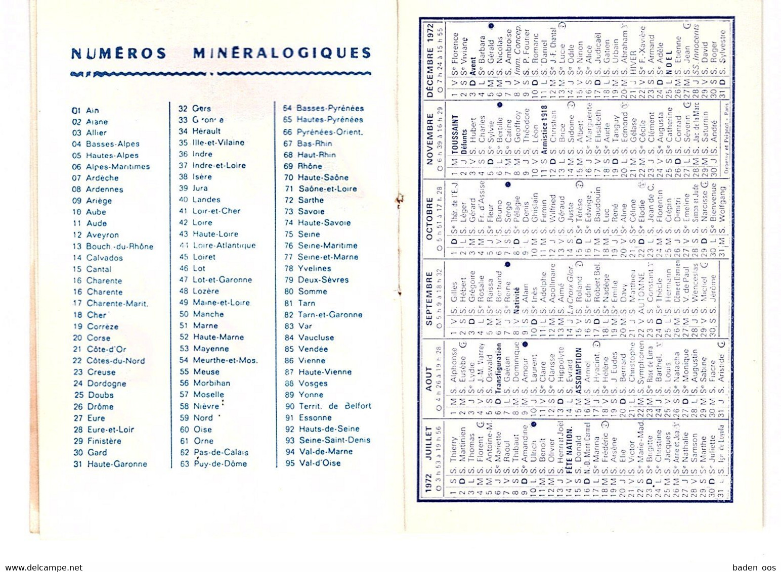 Calendrier Chatons  Pointe à Pitre 1972 - Grand Format : 1971-80