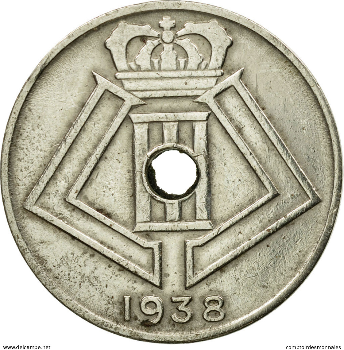 Monnaie, Belgique, 10 Centimes, 1938, TB+, Nickel-brass, KM:112 - 10 Cent