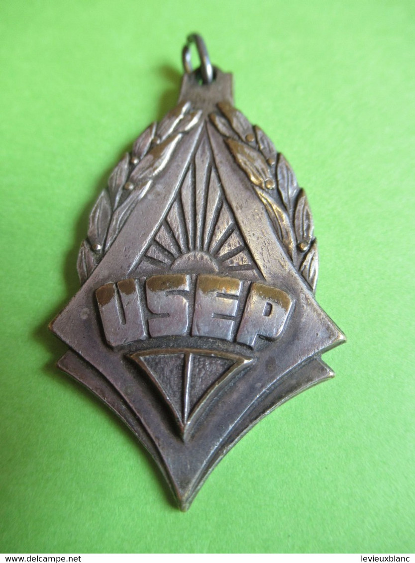 Médaille De Sport/Pendentif/USEP/Ligue Française De L'Enseignement /Bronze Nickelé1956          SPO349 - Andere & Zonder Classificatie