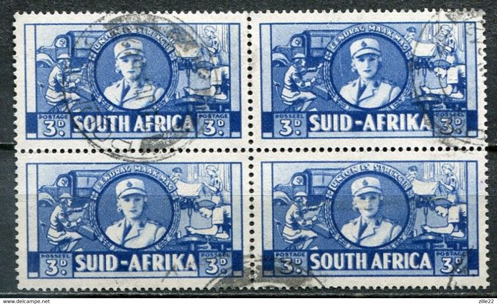 Union Of South Africa Südafrika Mi# 145-6 Gestempelt/used - War Issue - Women's Service - Gebraucht