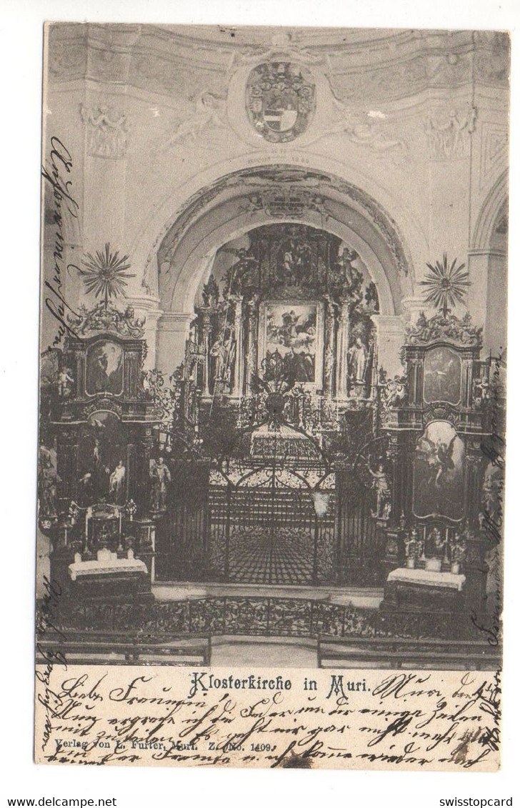 MURI Klosterkirche Gel. 1903 Ambulant N. Steckborn Stabstempel MURI - Muri