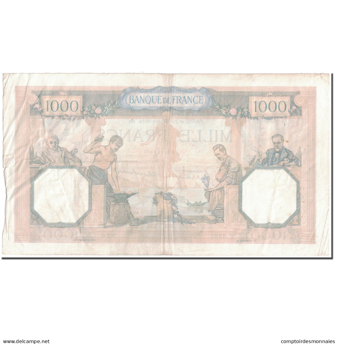 France, 1000 Francs, 1938, 1938-10-20, TTB, Fayette:38.30, KM:90c - 1 000 F 1927-1940 ''Cérès Et Mercure''