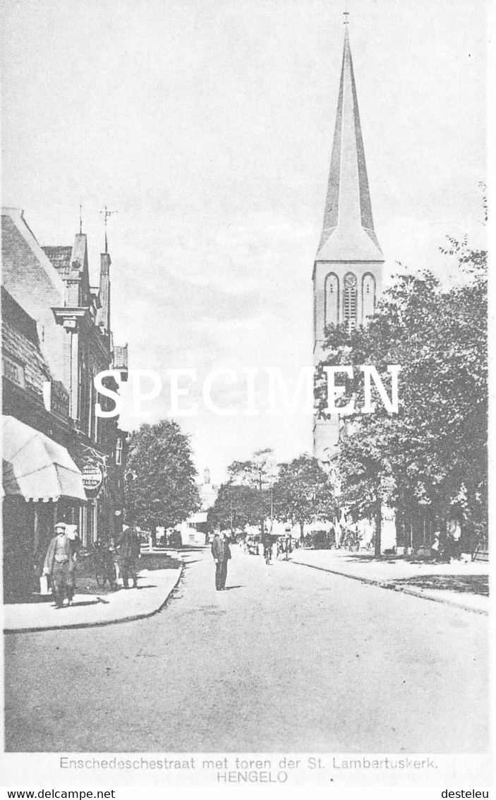 Enschedeschestraat Met Toren Der St Lambertuskerk @ Hengelo - Hengelo (Ov)