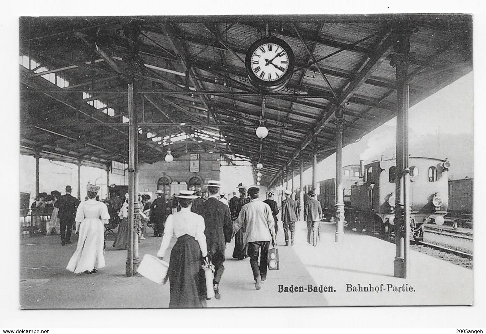 Baden-Baden. Bahnhof-Partie - Verlag Von Edm. Von König, Heidelberg. Ges Geschützt. 1907. Königkarte 3522. - Otros & Sin Clasificación