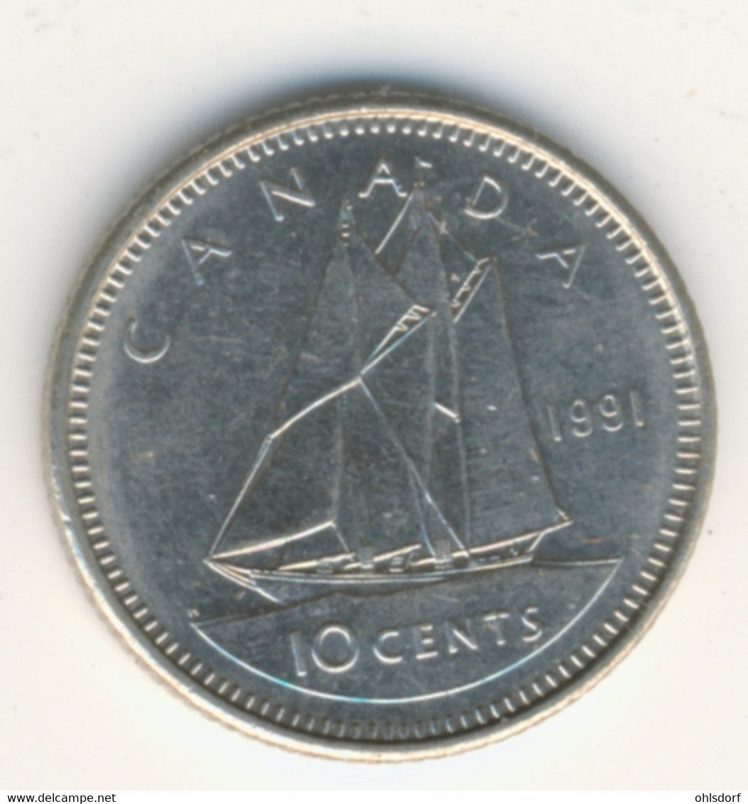CANADA 1991: 10 Cents, KM 183 - Canada