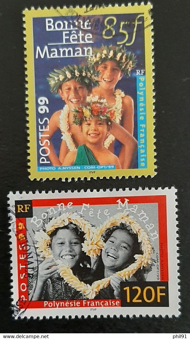 POLYNESIE FRANCAISE    Fête Des Mères   N° Y&T  586 Et 587  (o) - Used Stamps