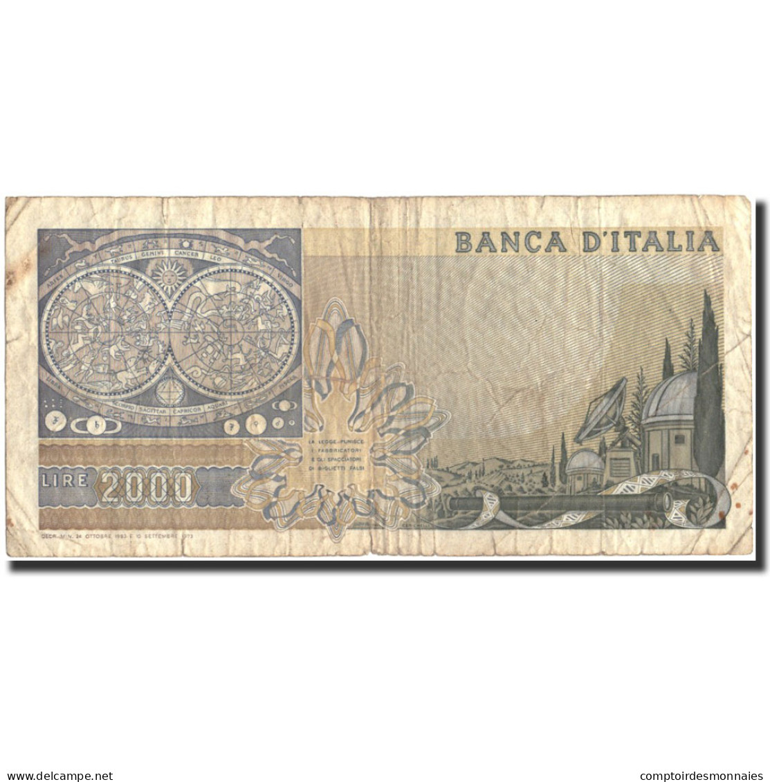 Billet, Italie, 2000 Lire, 1983, 1983-10-24, KM:103c, B - 2.000 Lire