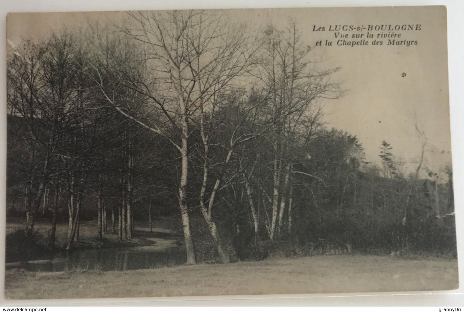 85 Les Lucs Sur Boulogne 1933 Vue Sur La Riviere Et La Chapelle Des Martyrs -dos Vert - Les Lucs Sur Boulogne