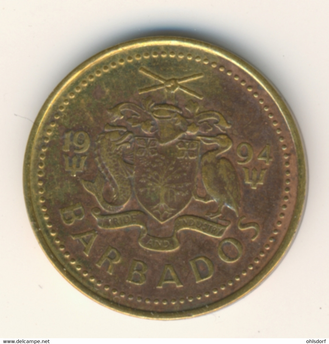 BARBADOS 1994: 5 Cents, KM 11 - Barbados