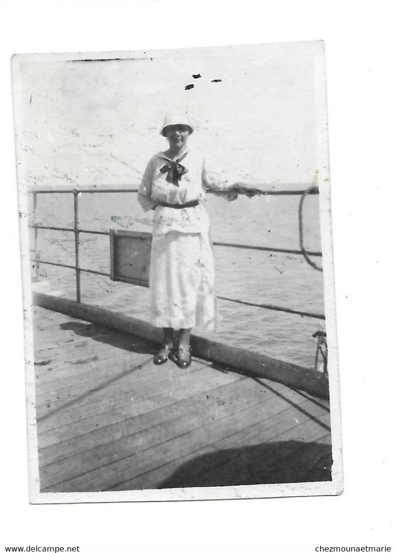 1921 A BORD DU PAQUEBOT ANDRE LEBON - PHOTO - Bateaux