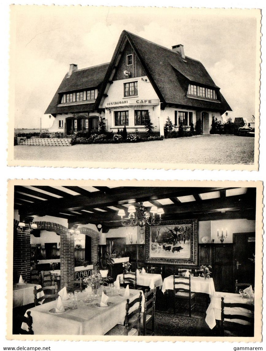 KOBBEGEM ZELLICK - 2 CARTES - La Chaumiere Hotel Restaurant Bar - Belgique - Asse