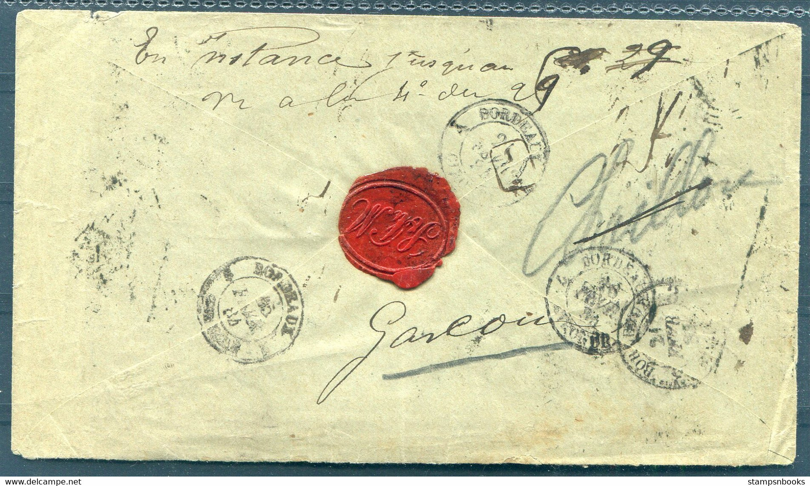 1884 Denmark 36 Ore Mixed (16 Ore Bi-colour + 20ore Coat Of Arms) Franking Registered Cover Copenhagen - Bordeaux France - Storia Postale