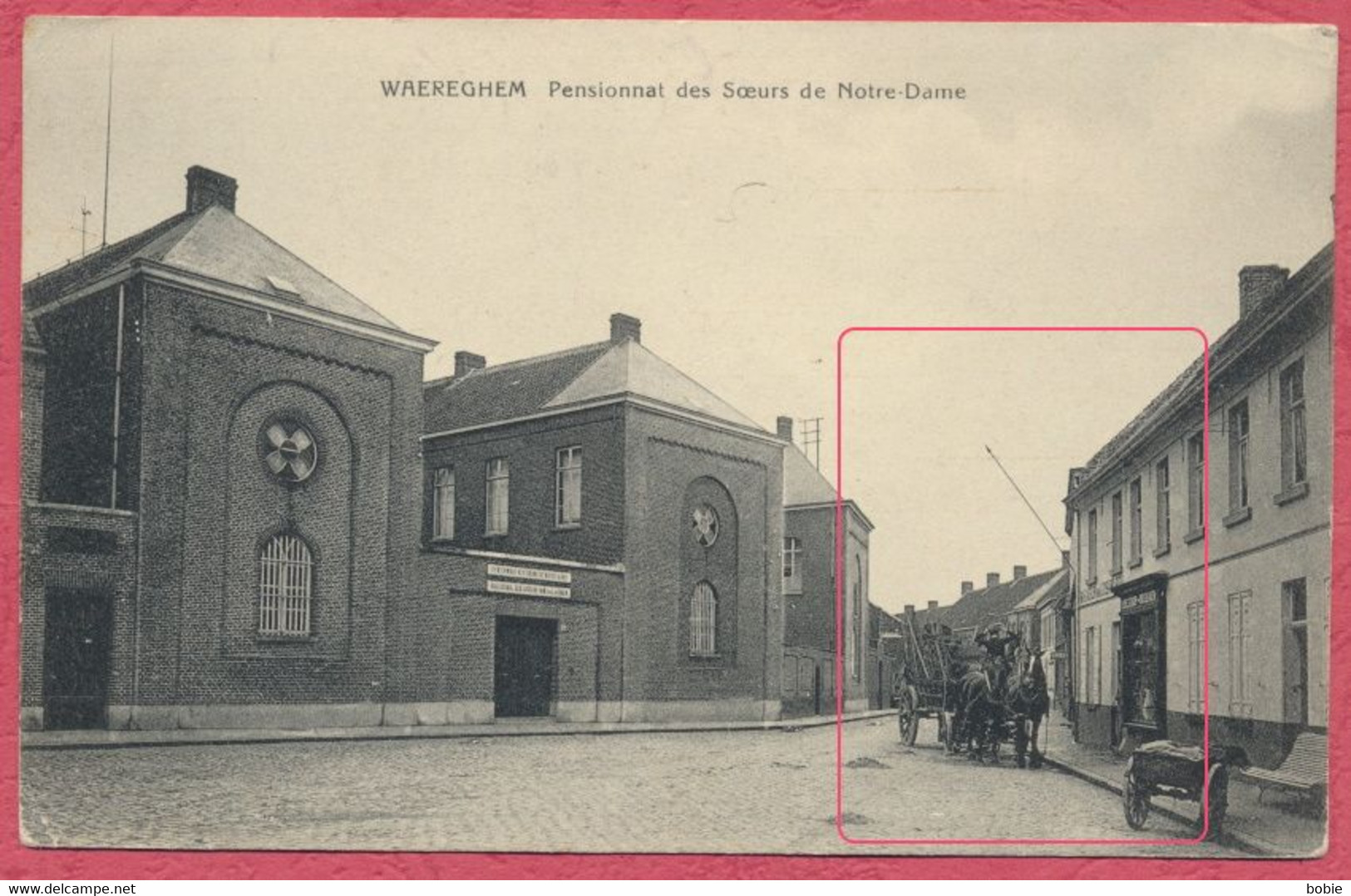 Waereghem - Waregem Belgique Belgien : Pensionnat Des Soeurs De Notre Dame - Commerce - Feldpost Guerre 1914 - 1918 - Waregem