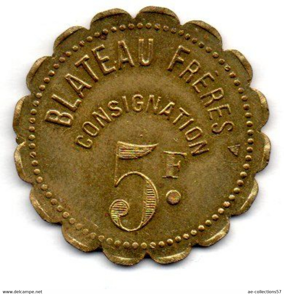 Jeton - 1965 - 5 Francs Blateau Frères - SUP - Professionals/Firms