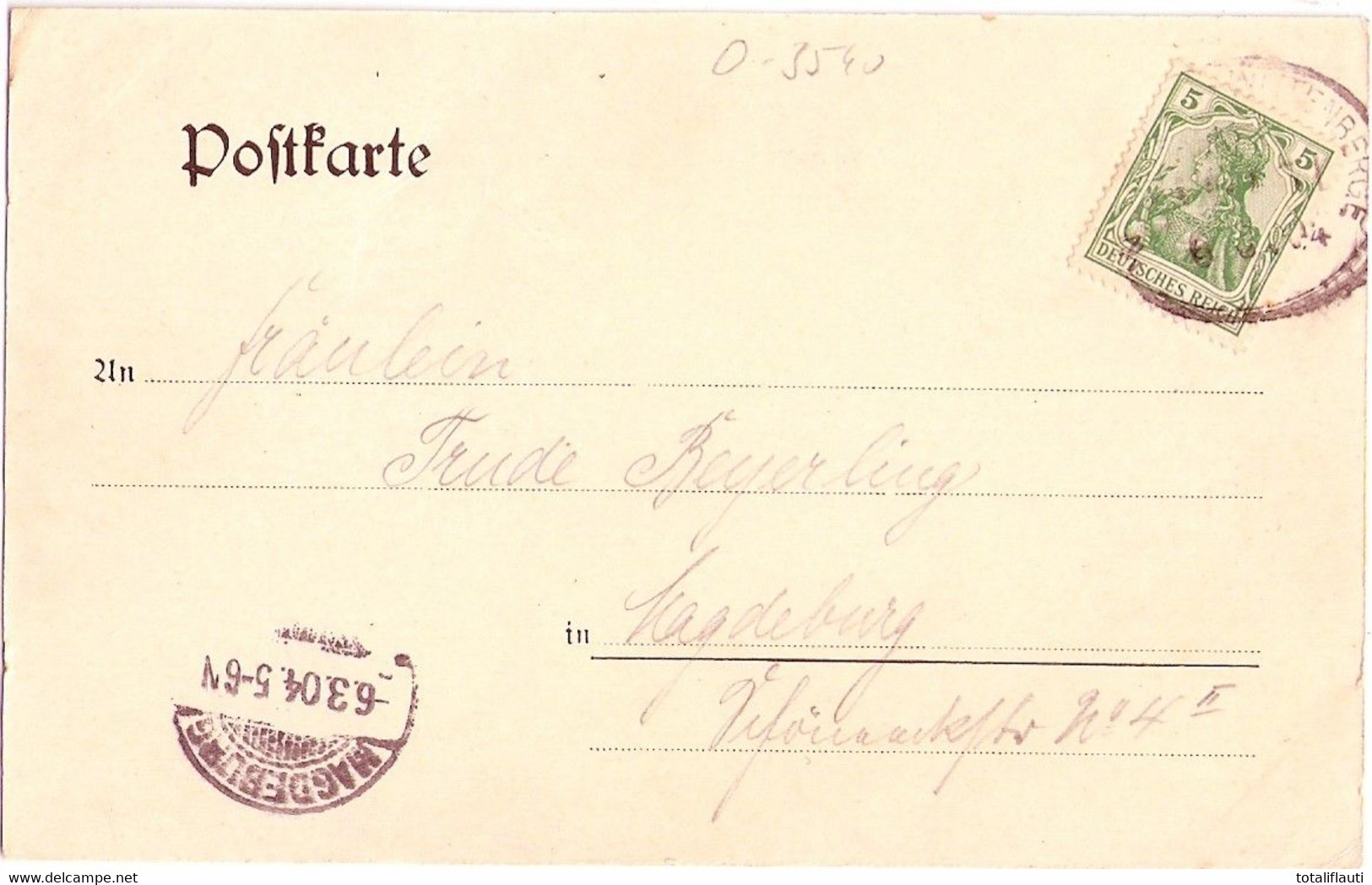 Gruß Aus Osterburg Altmark Taubstummen Anstalt Wassermühle Höhere Töchter Schule Breite Straße 6.3.1904 Gelaufen - Osterburg