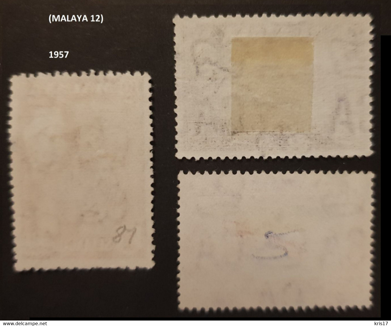 (ti) (MALAYA12) Malaisie, Malaya,SELANGOR 1957 - Malayan Postal Union