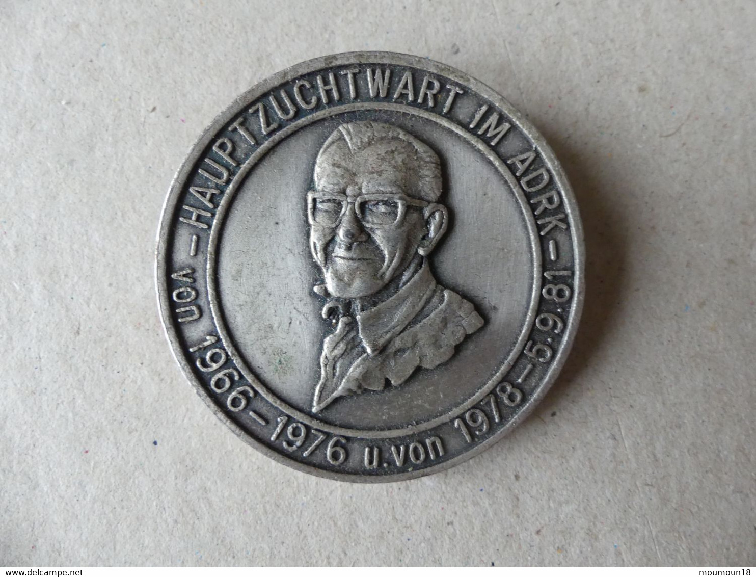 Médaille élevage Friedrich Berger Hauptzuchtwart Im ADKR 1915-1981 - Professionnels/De Société