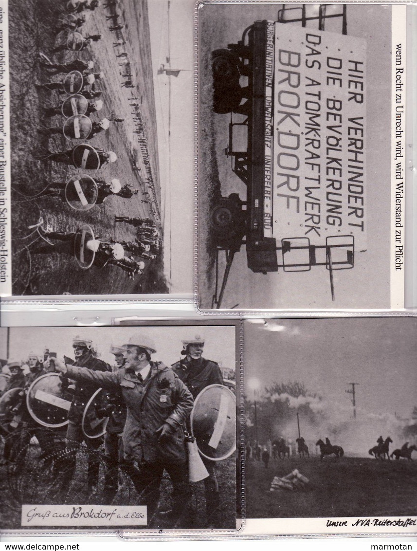 Allemagne 4 Cartes Postales Sur La Manifestation Antinucléaire De Brokdorf, 28 Février 1981probablement, Non Circulé - Te Identificeren