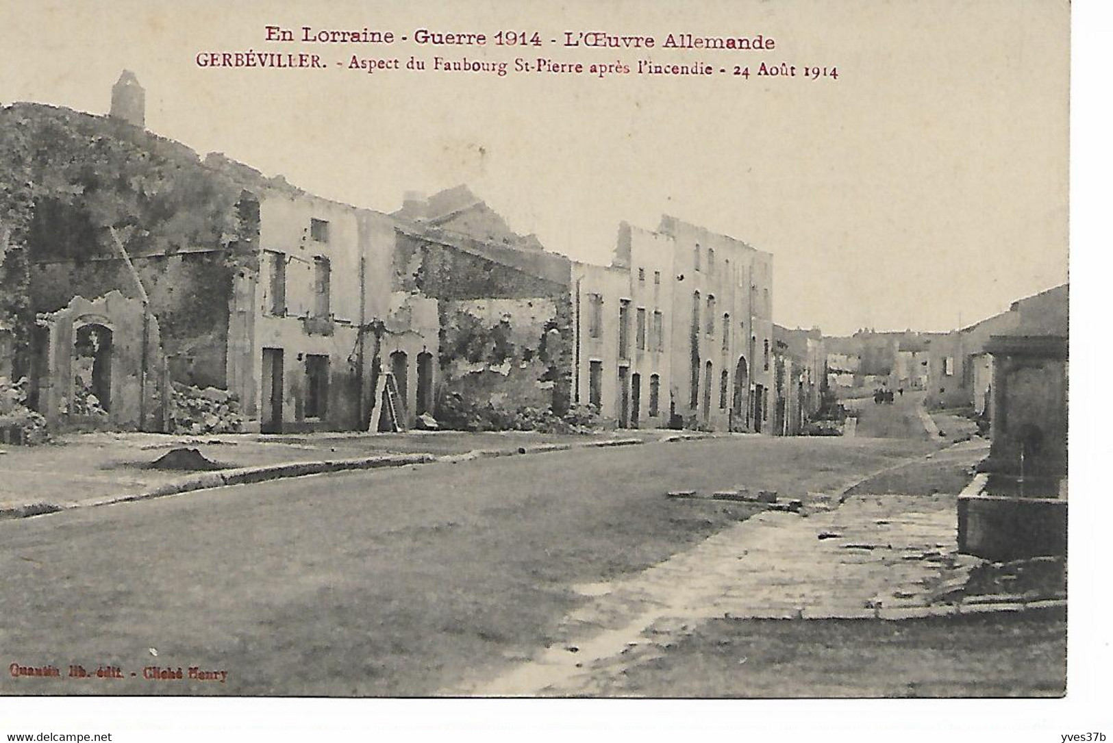 GERBEVILLER - Aspect Du Faubourg St-Pierre Après L'incendie - Gerbeviller