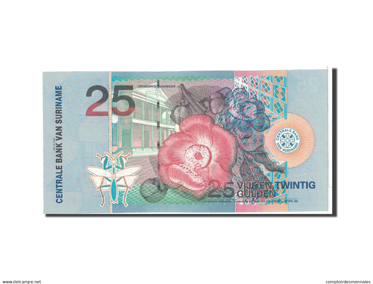 Billet, Surinam, 25 Gulden, 2000, 2000-01-01, KM:148, NEUF - Surinam