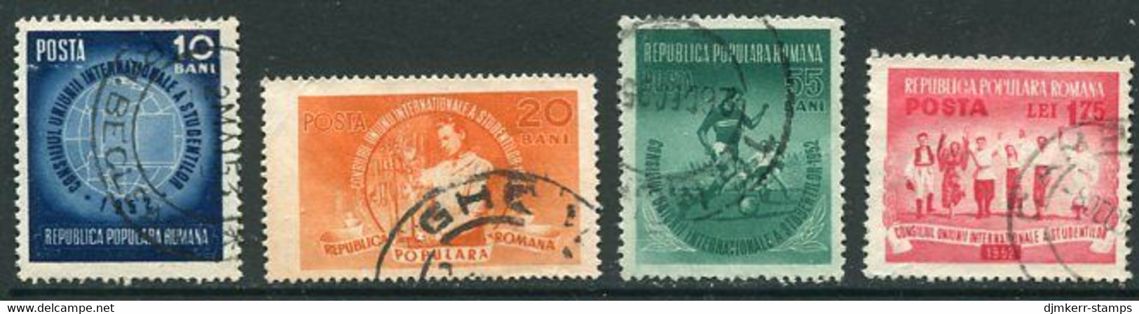 ROMANIA 1952 Student Congress Used.  Michel 1404-07 - Used Stamps