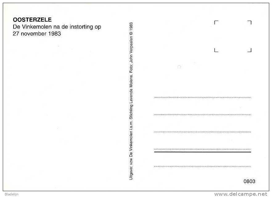 OOSTERZELE (O.Vl.) - Molen/moulin - Spectaculaire Opname Van De Vinkemolen Daags Na Zijn Instorting Op 27-11-1983 - Oosterzele