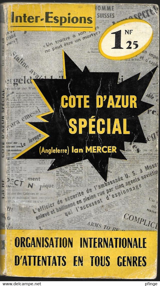 Côte D'Azur Spécial Par Ian Mercer - Inter-espions N°20 - Otros & Sin Clasificación