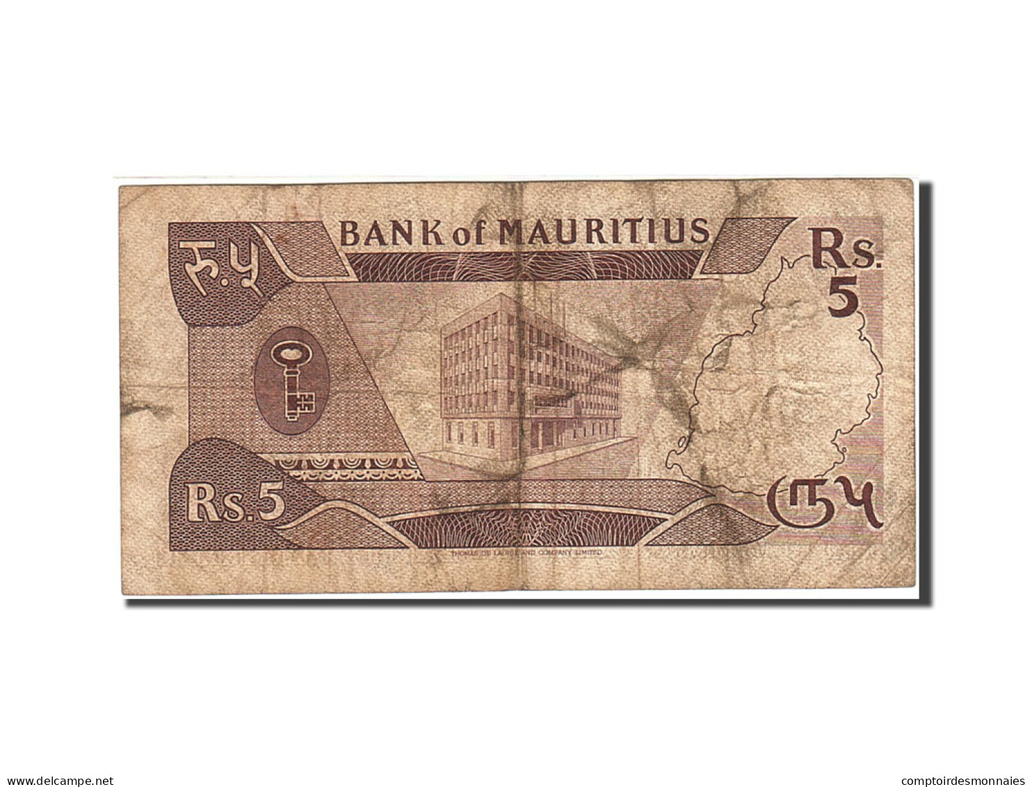 Billet, Mauritius, 5 Rupees, 1985-1991, Undated (1985), KM:34, TB - Maurice