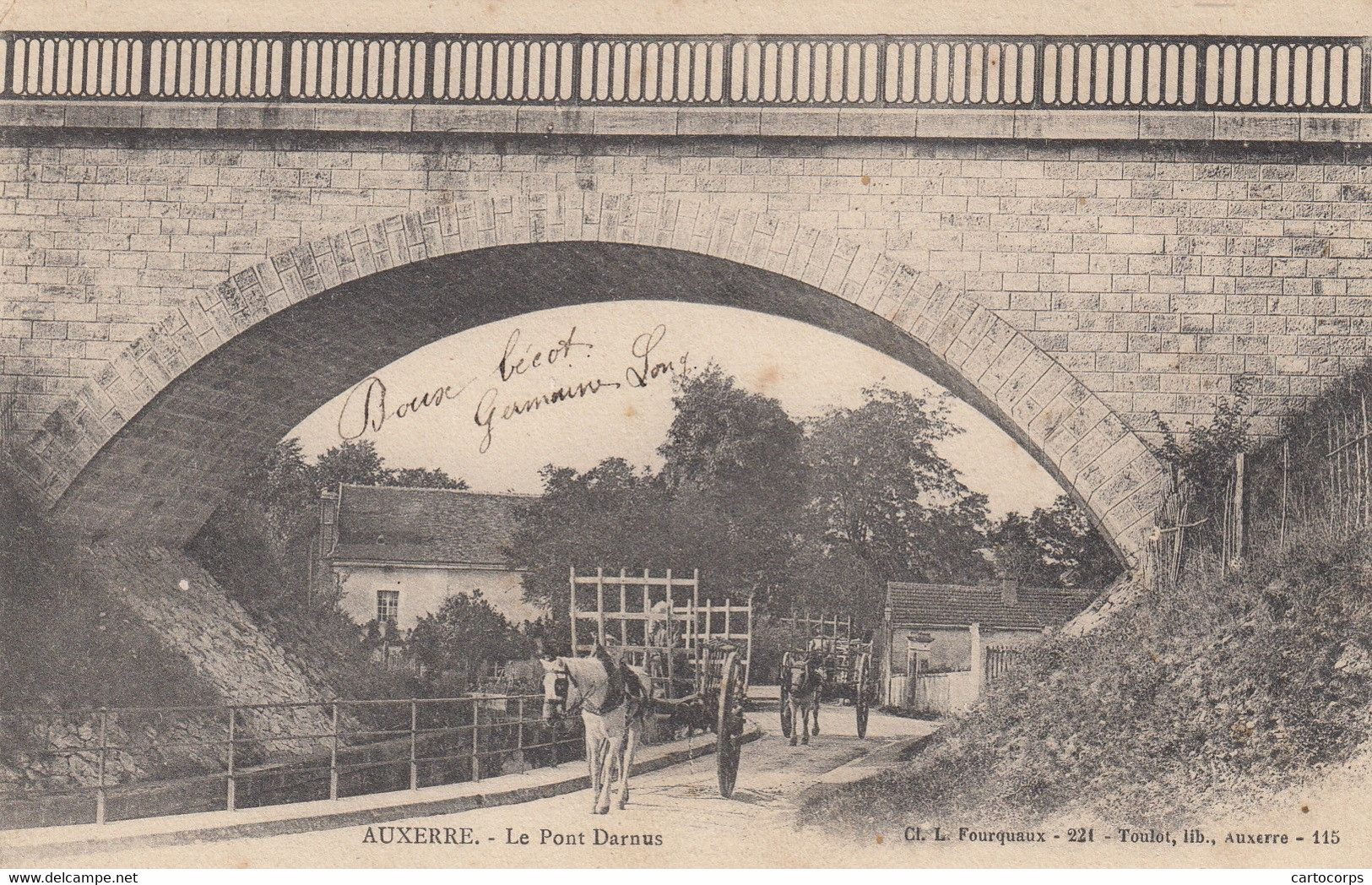 89 - Auxerre - Sublime Cliché Animé Du Pont Darnus - Attelages - Auxerre