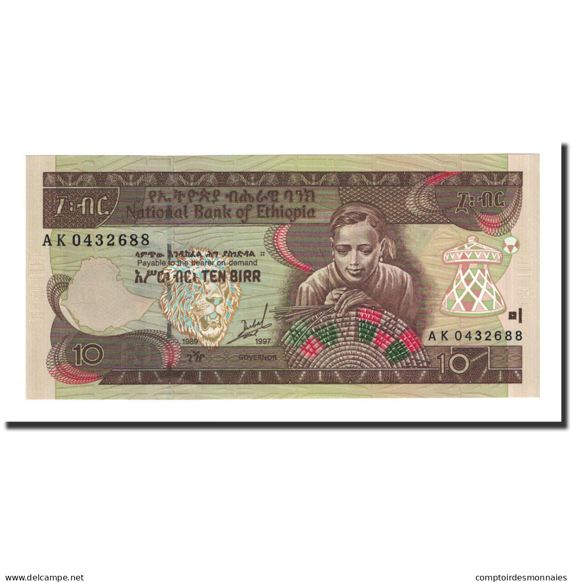 Billet, Éthiopie, 10 Birr, 1997, KM:48a, SPL+ - Etiopía