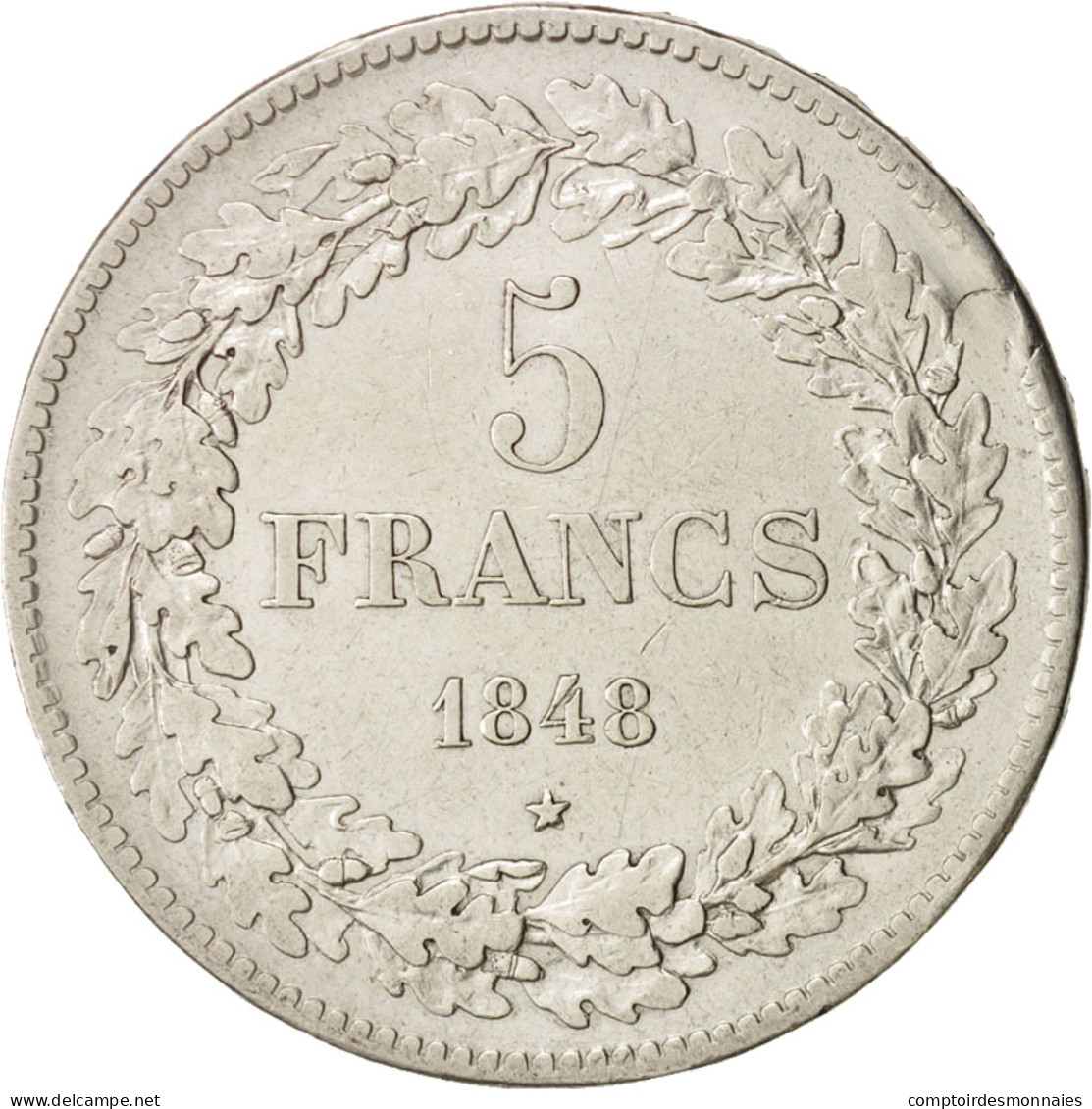 Monnaie, Belgique, Leopold I, 5 Francs, 5 Frank, 1848, TB+, Argent, KM:3.2 - 5 Frank