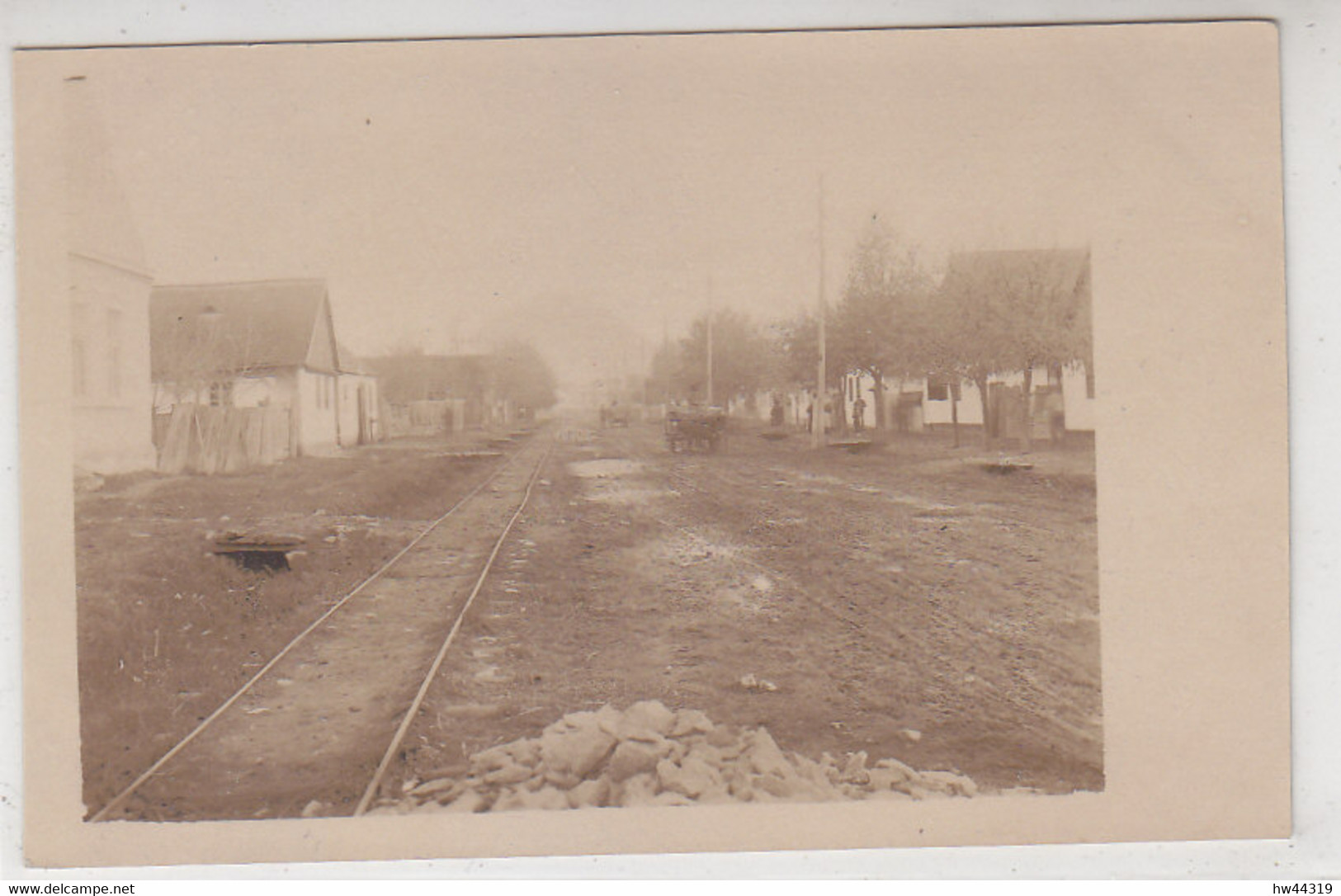 Dorfstrasse Mit Zug In Deva - Um 1915 Fotokarte - Rumänien