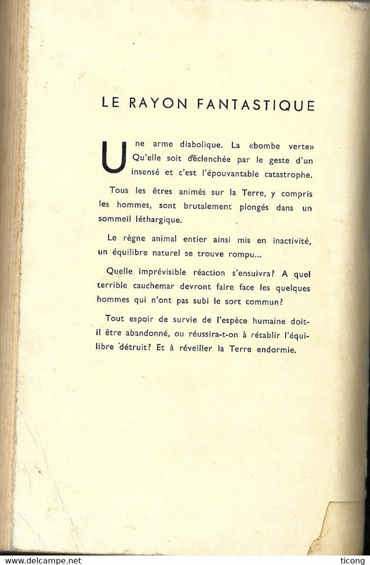 LE RAYON FANTASTIQUE - EDITION ORIGINALE 1961, LA TERRE ENDORMIE PAR ARCADIUS ( M.A.HILLERET ) COUCERTURE J.C. FOREST... - Le Rayon Fantastique