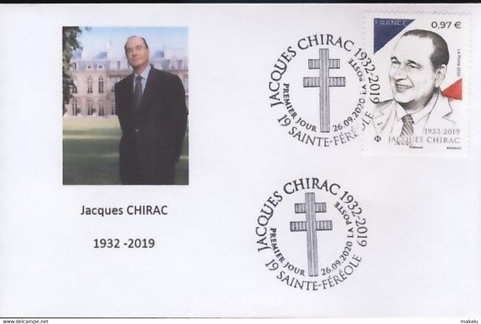 France - Jacques Chirac FDC Sainte Féréole 2020 Président De La République - 2010-2019