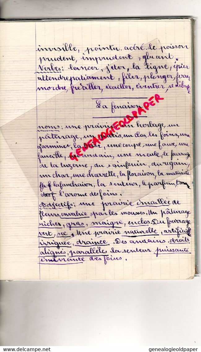 87- ORADOUR SUR VAYRES- LA CONTIE- RARE CAHIER ECOLE COMMUNALE- RENEE LARRET -  LEMOVIX E.F. 1946 - Autres & Non Classés