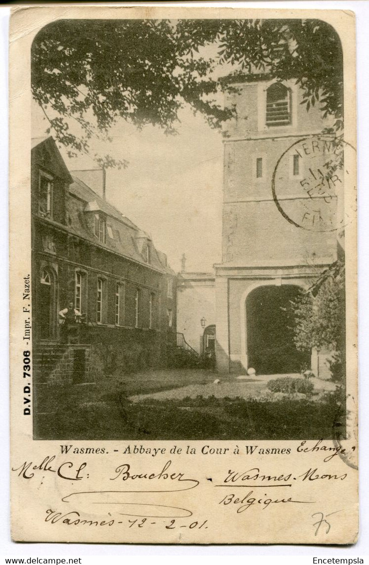 CPA - Carte Postale - Belgique - Wasmes - Abbaye De La Cour à Wasmes - 1901 (DG15229) - Colfontaine