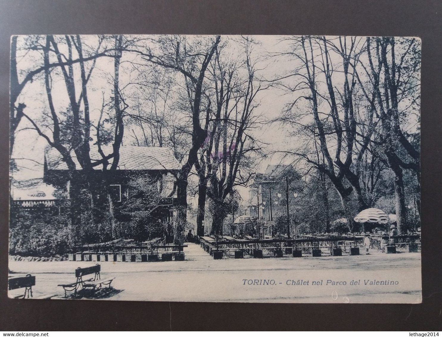 POSTCARD CARTOLINA 1920 TORINO CHALET NEL PARCO DEL VALENTINO - Parks & Gärten